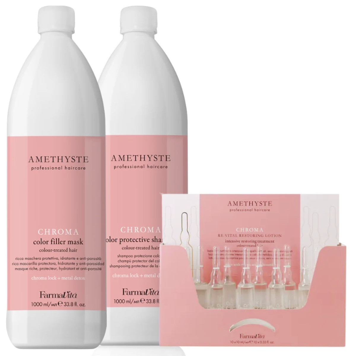 Комплект за боядисана коса Farmavita Amethyste Chroma 2x1000ml/ 10x10ml