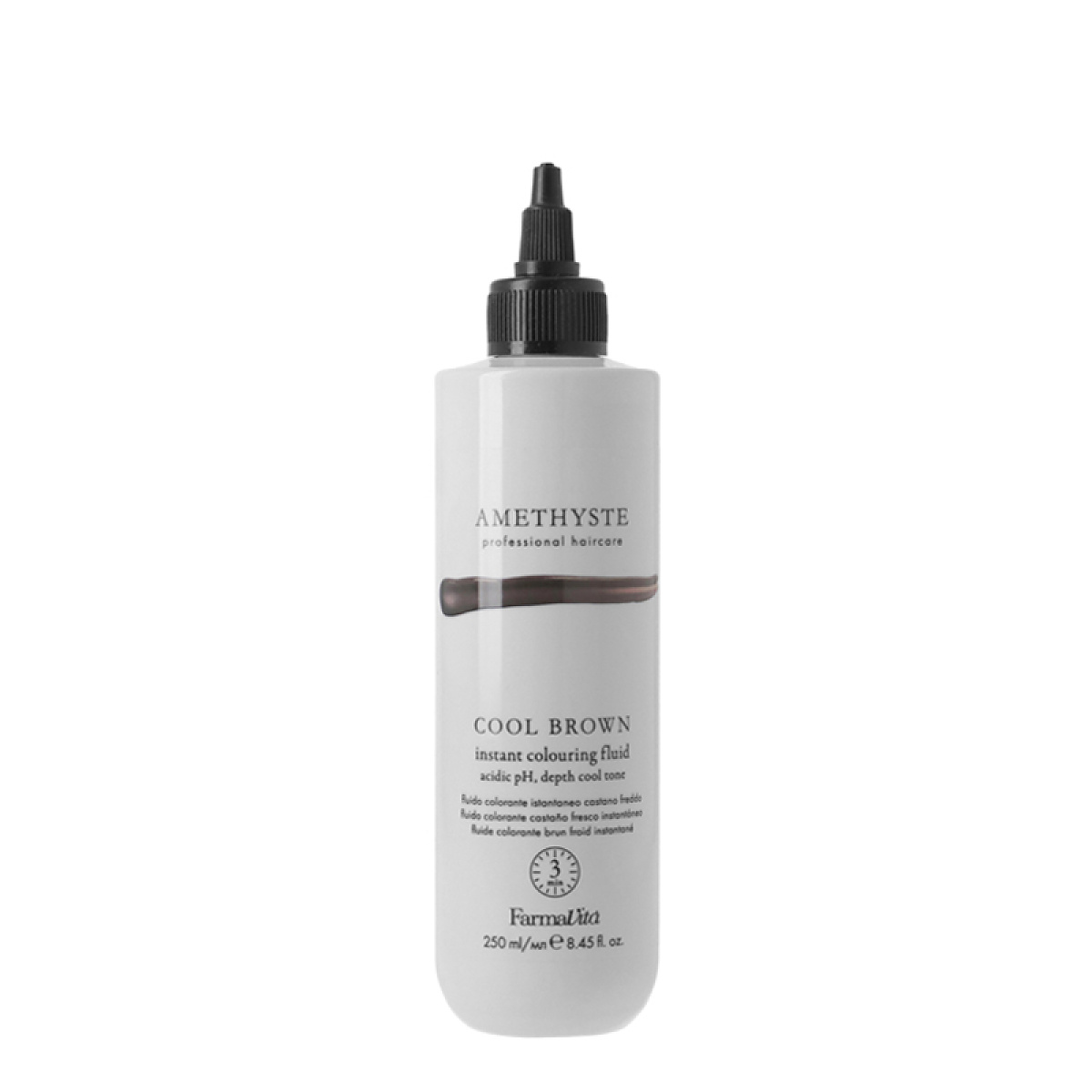 Оцветяващ флуид в студен кестеняв цвят Farmavita Amethyste Instant Color Fluid Cool Brown 250ml