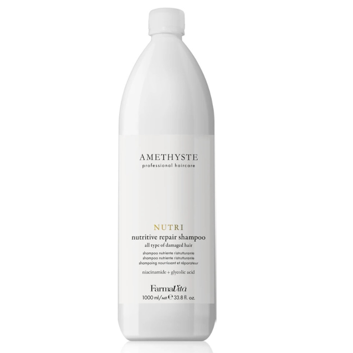 Подхранващ шампоан за увредена и изтощена коса Farmavita Amethyste Nutri Nutritive Repair Shampoo 1000ml