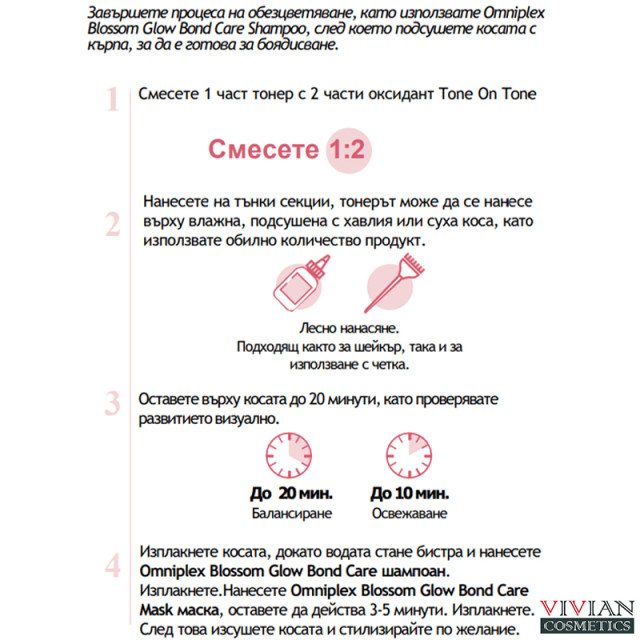 Тонер за руса коса Farmavita Omniplex Blossom Glow 100ml