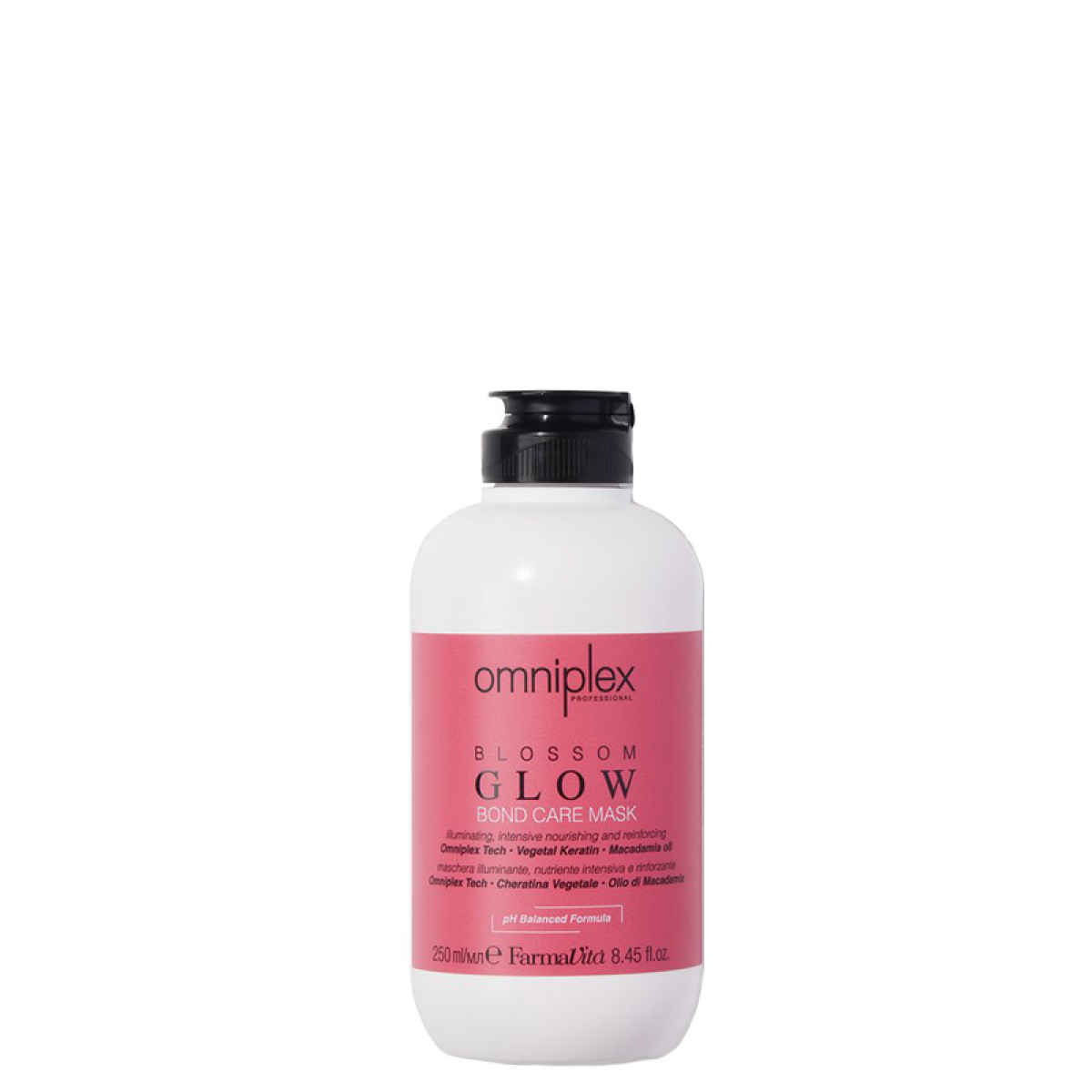 Възстановяваща маска с масло от макадамия и кератин Farmavita Omniplex Blossom Glow Bond Care Mask 250ml