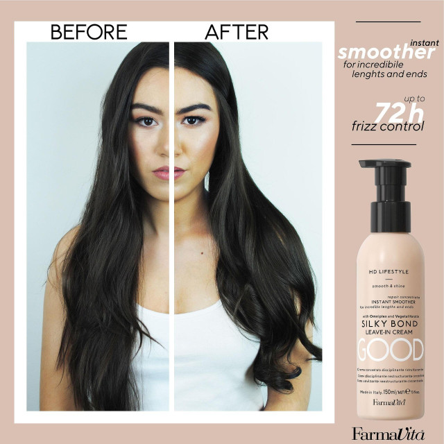 Подхранващ крем за блясък и възстановяване с Omniplex и кератин Farmavita HD LifeStyle Silky Bond Leave-in Cream 150ml