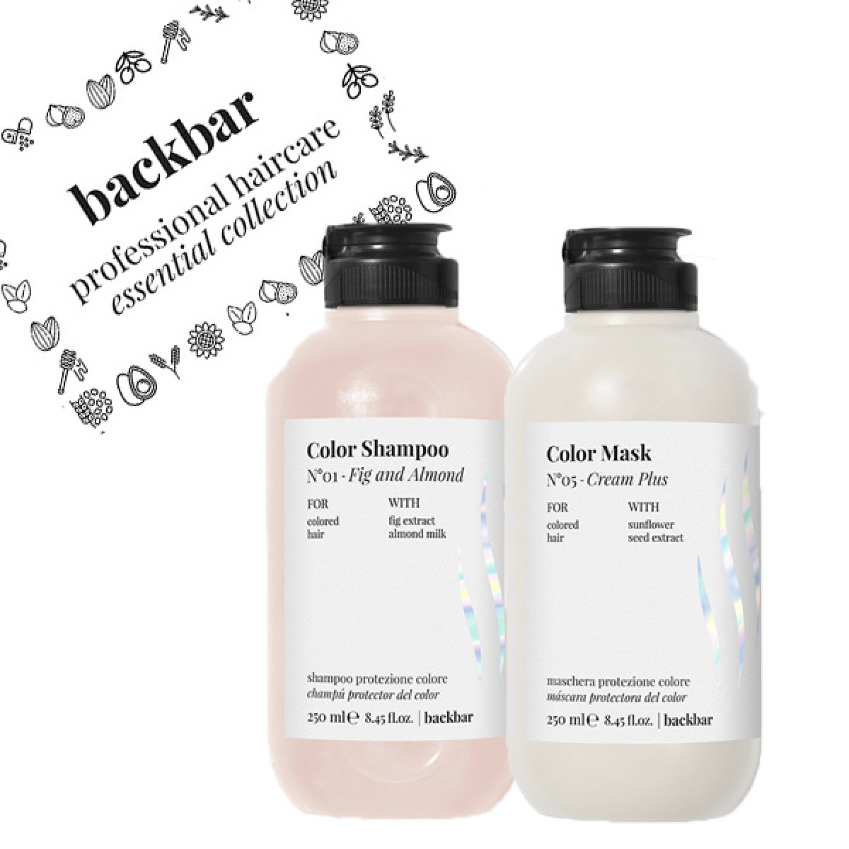 Комплект шампоан и маска за боядисана коса Farmavita Back Bar Color 2х250ml