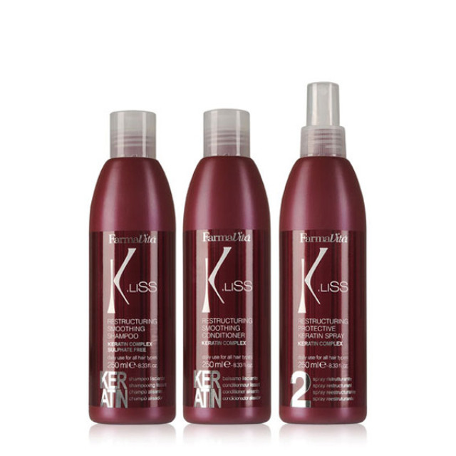Реконструиращ кератинов комплект за идеално гладка коса FarmaVita K.Liss 