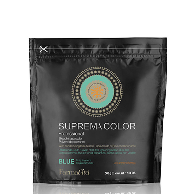 Изсветляваща супра до 8 тона синя Suprema Color Bleaching Powder 500gr