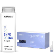 Комплект ампули и шампоан против косопад за изтъняла коса Framesi Morphosis Reinforcing 250/12x7ml