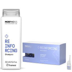 Комплект ампули и шампоан против косопад за изтъняла коса Framesi Morphosis Reinforcing 250/12x7ml