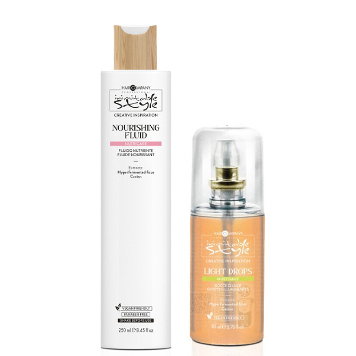 Комплект подхранващ крем и серум HAIR COMPANY Inimitable Care Illuminating 250/80ml Комплект подхранващ крем и серум HAIR COMPANY Inimitable Care Illuminating 250/80ml