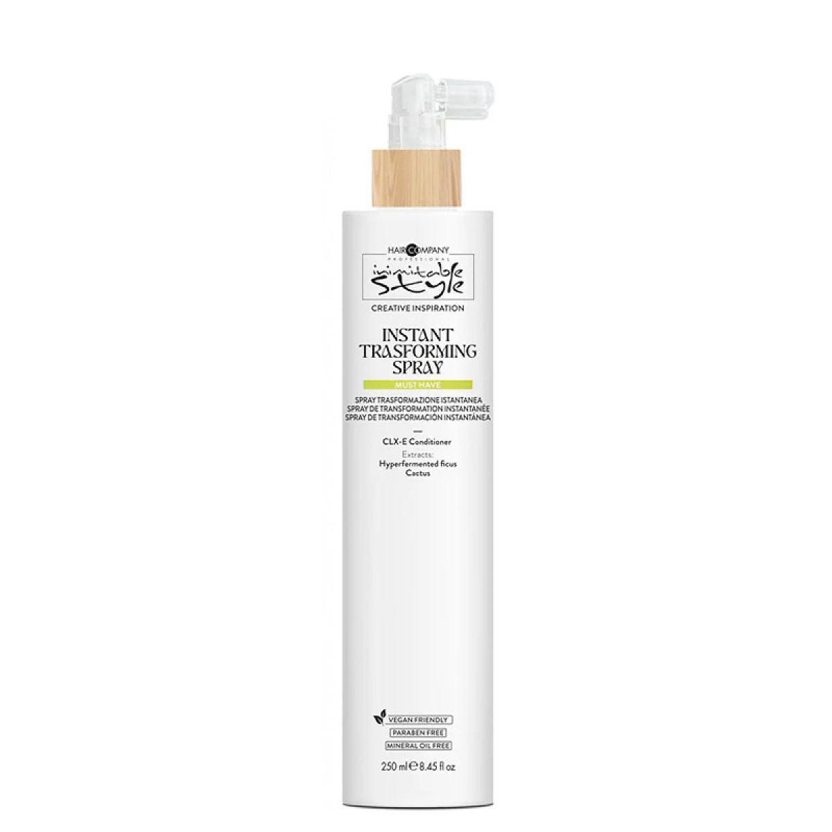  Заглаждащ подхранващ спрей за блясък HAIR COMPANY Inimitable Style Transforming Spray 250ml