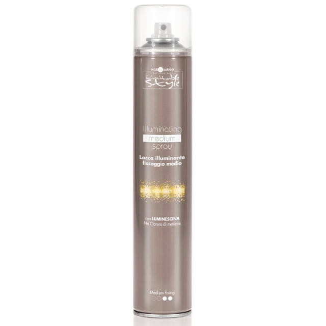 Лак със средна фиксация и блясък HAIR COMPANY Inimitable Style Illuminating Medium Spray 500ml 