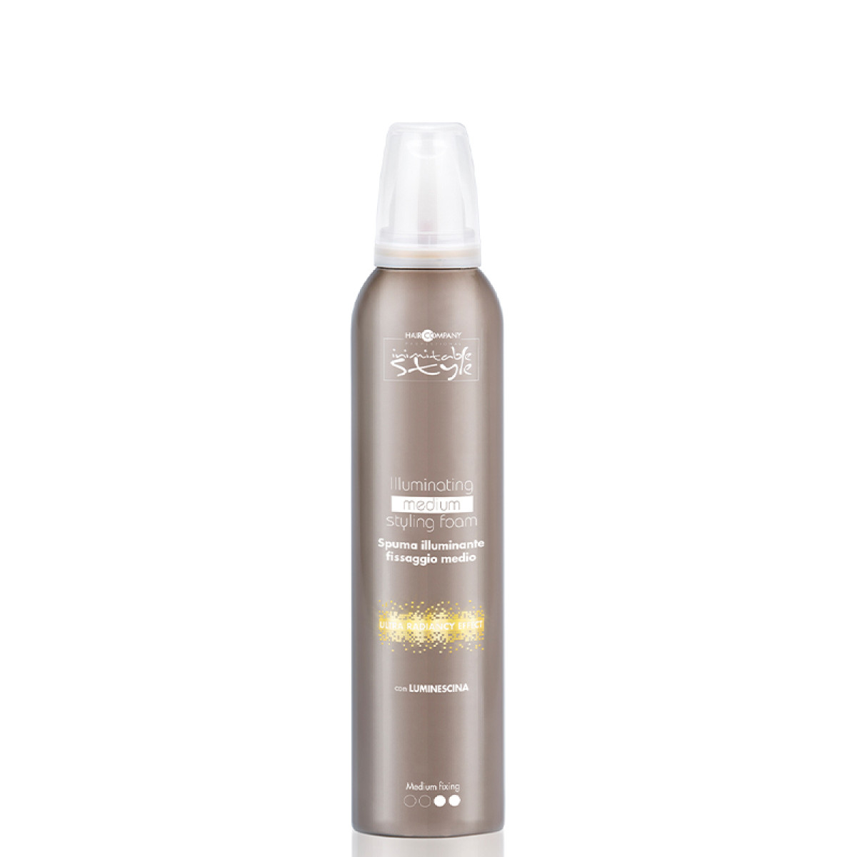 Пяна със средна фиксация и блясък HAIR COMPANY Inimitable Style Foam Medium 250ml