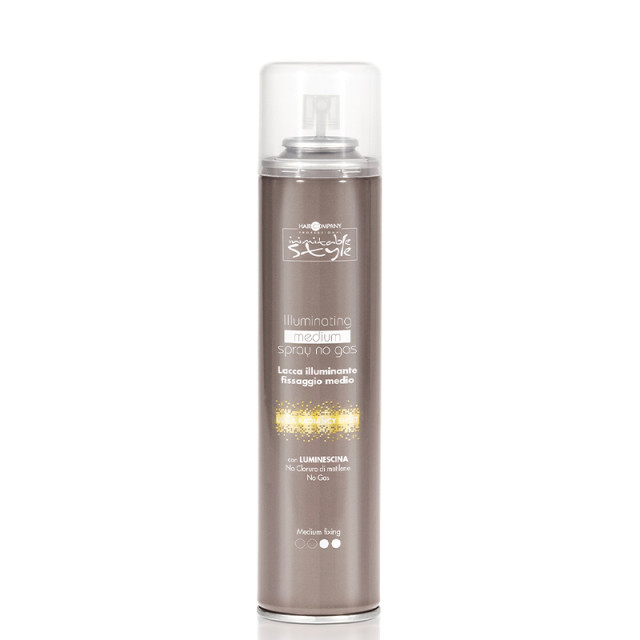 Еко лак за блясък със средно-силна фиксация HAIR COMPANY Inimitable Style Illuminating Medium Spray No Gas 300ml