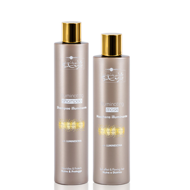 Подхранващ комплект за допълнителен блясък HAIR COMPANY Inimitable Care Illuminating 250/200ml