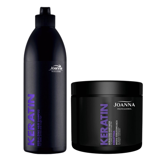 Комплект шампоан и маска с кератин Joanna Professional Keratin Rebuilding 2x500ml