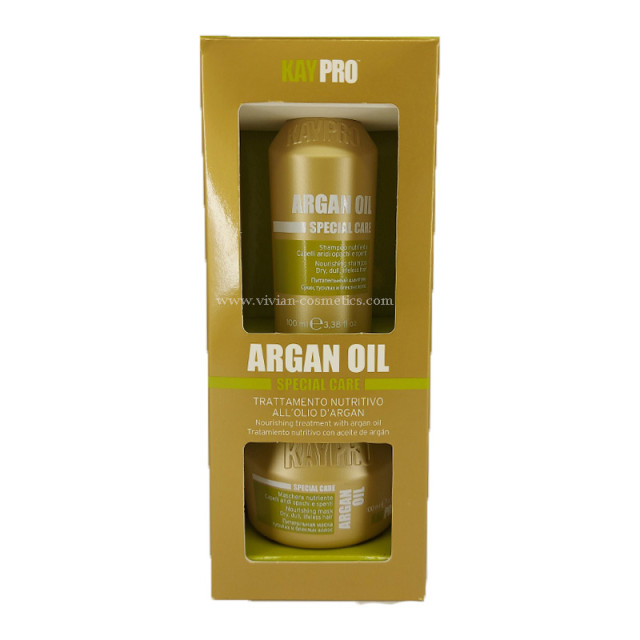 Мини комплект шампоан и маска с арганово масло KAYPRO Argan Oil 2х100ml