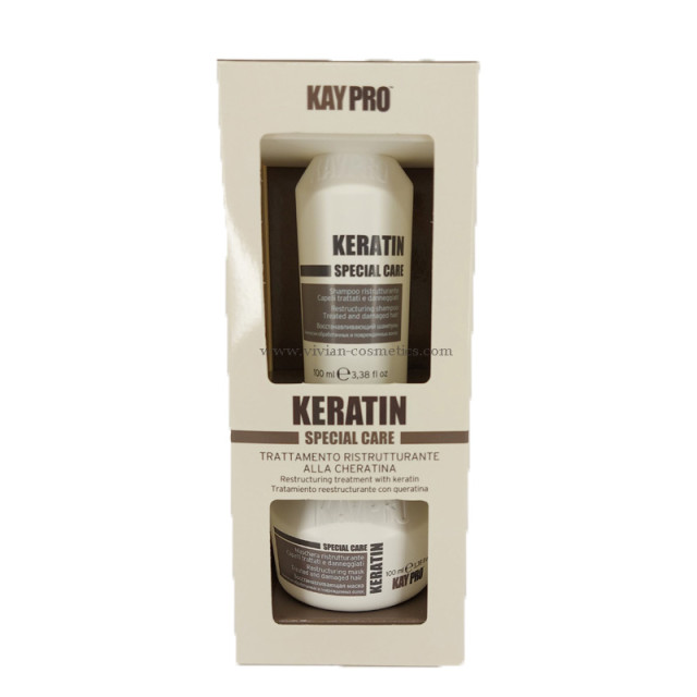Мини комплект шампоан и маска с кератин KAYPRO Keratin 2х100ml