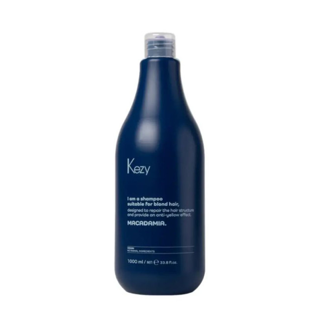 Анти-жълт шампоан за руса коса Kezy Macadamia Anti-Yellow Shampoo 1000ml