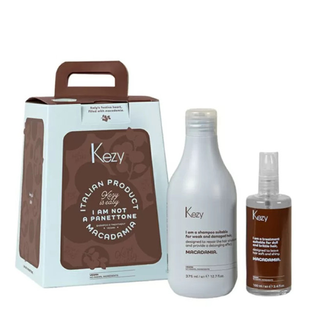 Подхранващ комплект шампоан и флуид Kezy Macadamia 375/100ml