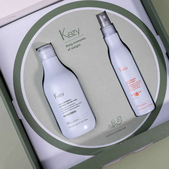 Хидратиращ комплект шампоан и спрей-маска Kezy Avocado 375/200ml