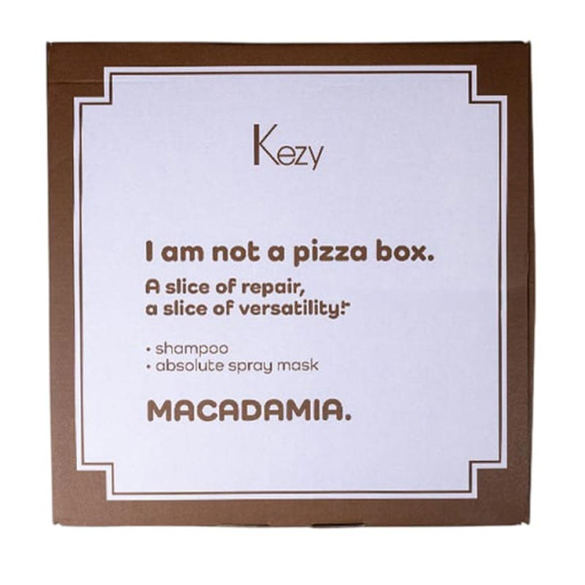 Подхранващ комплект шампоан и спрей-маска Kezy Macadamia 375/200ml