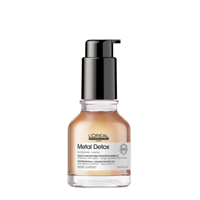 Олио против накъсване и предпазване цвета на боядисаната коса Loreal Professionnel Metal Detox Anti-Deposit Protector Concentrated Oil 50ml
