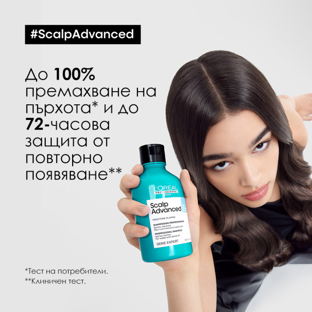 Почистващ шампоан против пърхот Loreal Professionnel Scalp Advanced Anti-Dandruff Shampoo 300ml