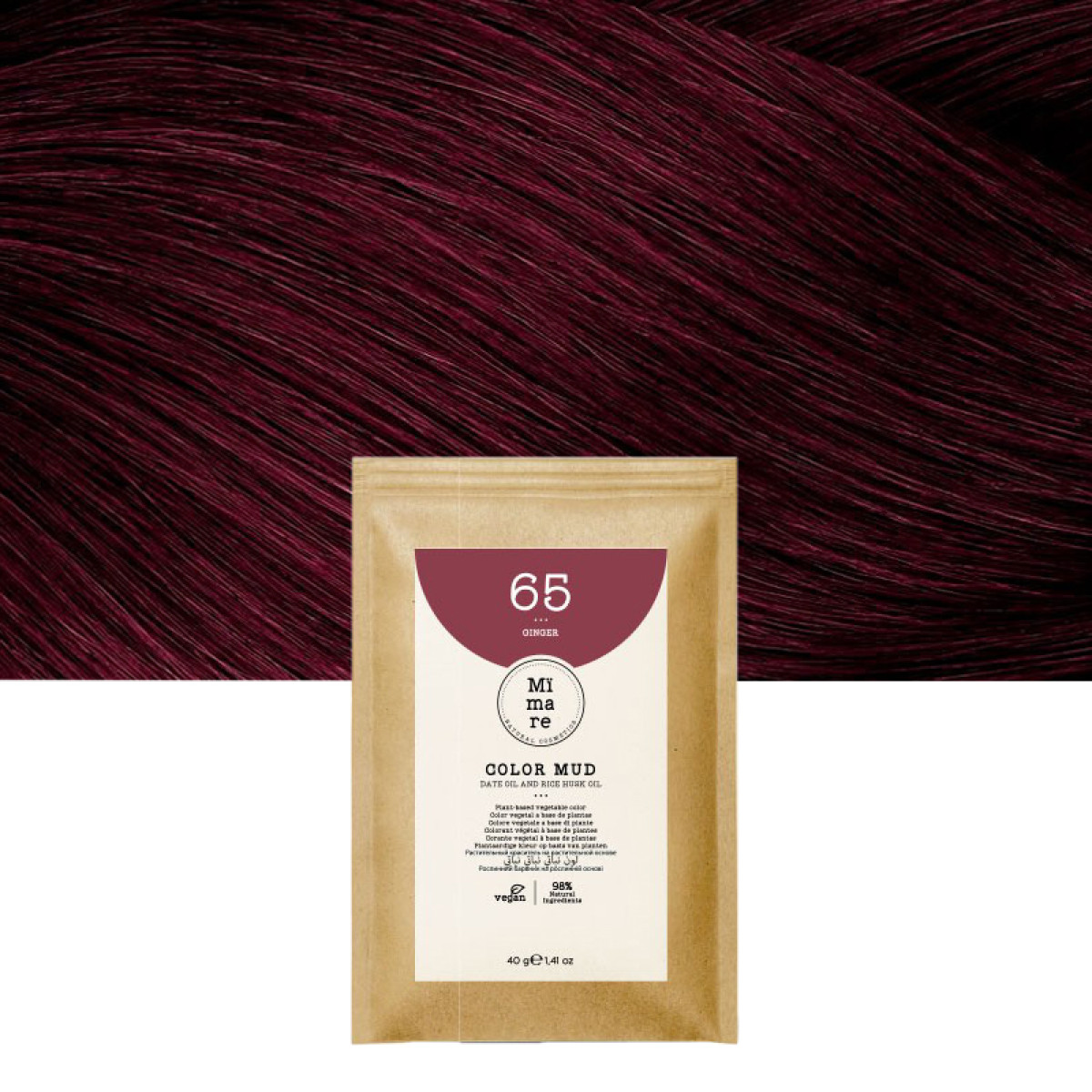 Оцветяваща глина с естествени растителни багрила Mimare Color Mud 40 гр - 65 Джинджифил