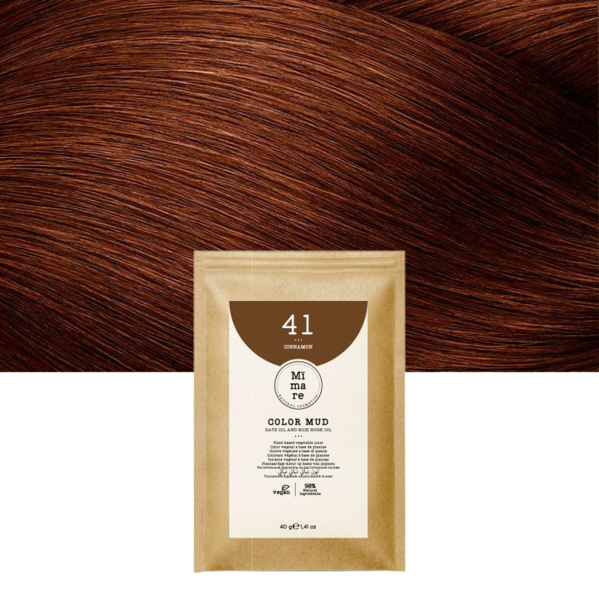 Оцветяваща глина с естествени растителни багрила Mimare Color Mud 40 гр - 41 Канела