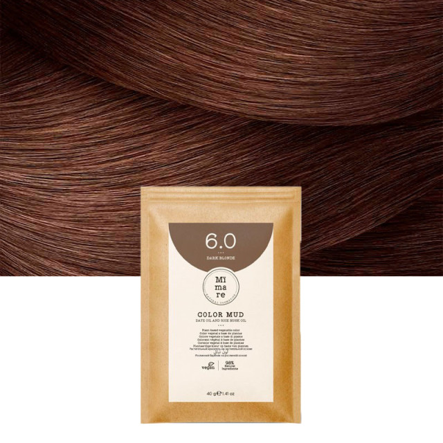 Оцветяваща глина с естествени растителни багрила Mimare Color Mud 40 гр - 6.0 Тъмно русо