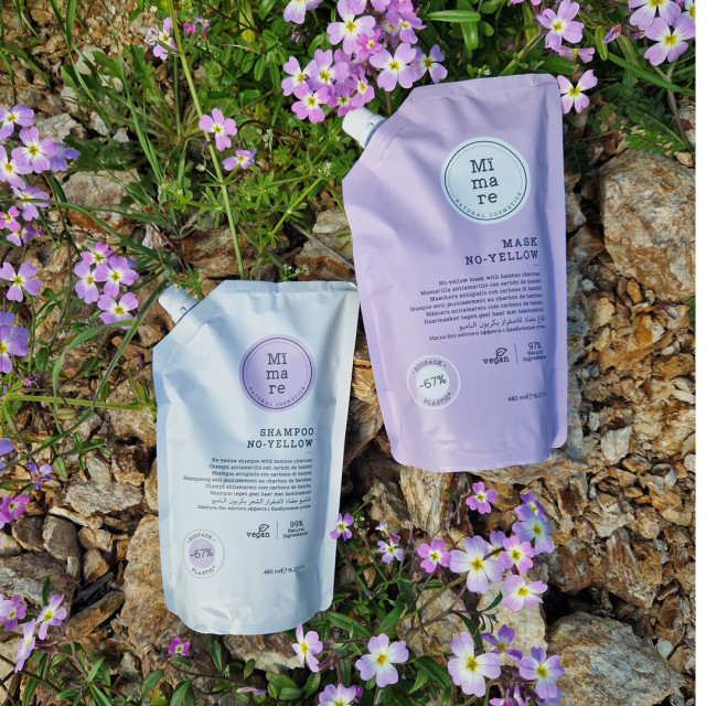 Матиращ комплект шампоан и маска Mimare No-Yellow 2x480ml