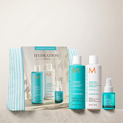 Комплект за хидратиране на всеки тип коса Moroccanoil Hydrating 2x250ml/50ml + подарък несесер