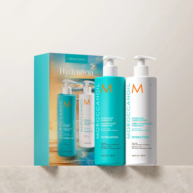 Комплект за хидратиране на всеки тип коса Moroccanoil Hydrating 2x500ml
