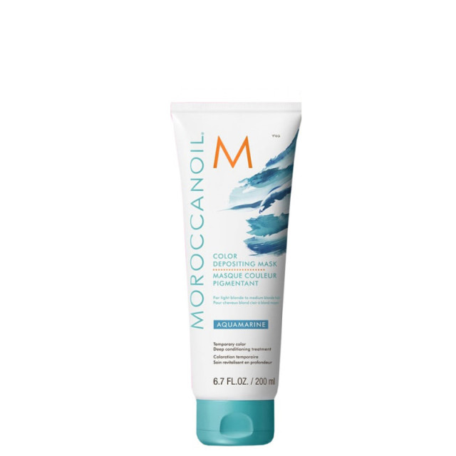Оцветяваща маска в син цвят Moroccanoil Color Depositing Mask Aquamarine 200ml
