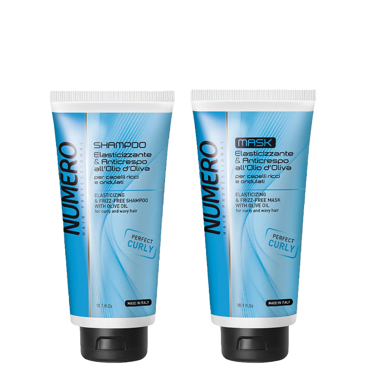 Дисциплиниращ комплект за къдрава и непокорна коса Brelil Numero Elasticizing 2x300ml