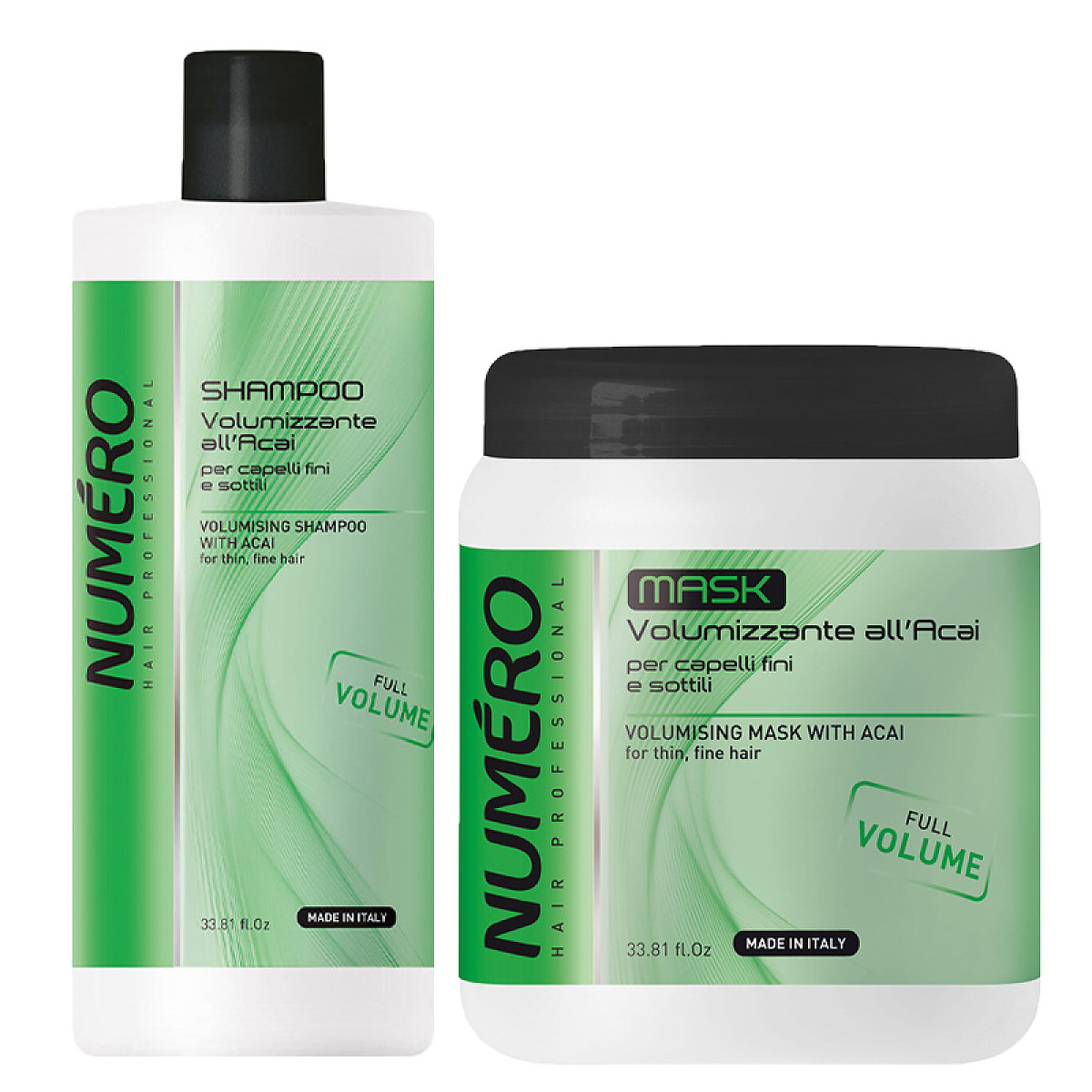 Комплект за обем и плътност Brelil Numero Volumising 2x1000ml