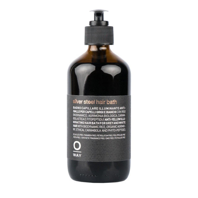 Шампоан с антижълт ефект за сиви и бели коси Rolland OWAY OW MEN Silver Steel Hair Bath 240ml