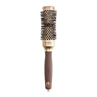 Четка тип "пясъчен часовник" за къдрици и обем Olivia Garden Expert Blowout Curl Wavy Bristles Gold and Brown 35mm