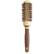 Кръгла четка за сешоар Olivia Garden Expert Blowout Shine Gold and Brown 35mm