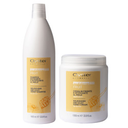 Подхранващ комплект шампоан и маска с мед за суха и изтощена коса Oyster Sublime Honey 2x1000ml