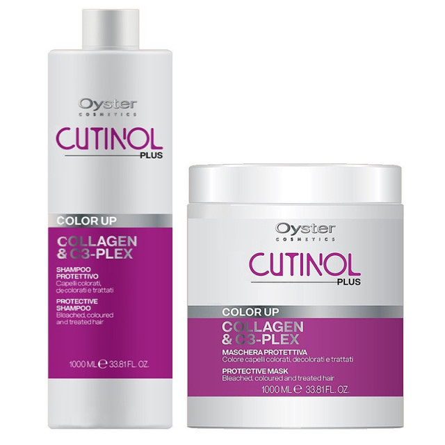 Подхранващ комплект за боядисана коса Oyster Cutinol Plus Color Up 2x1000ml