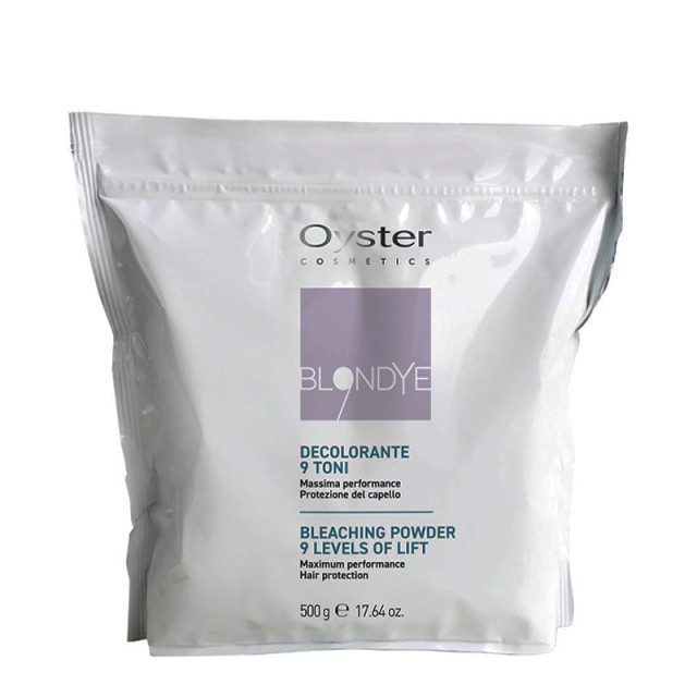 Изсветляваща супра против жълти оттенъци до 9 тона Oyster  Blоndye Deco9 Bleaching Powder 500g
