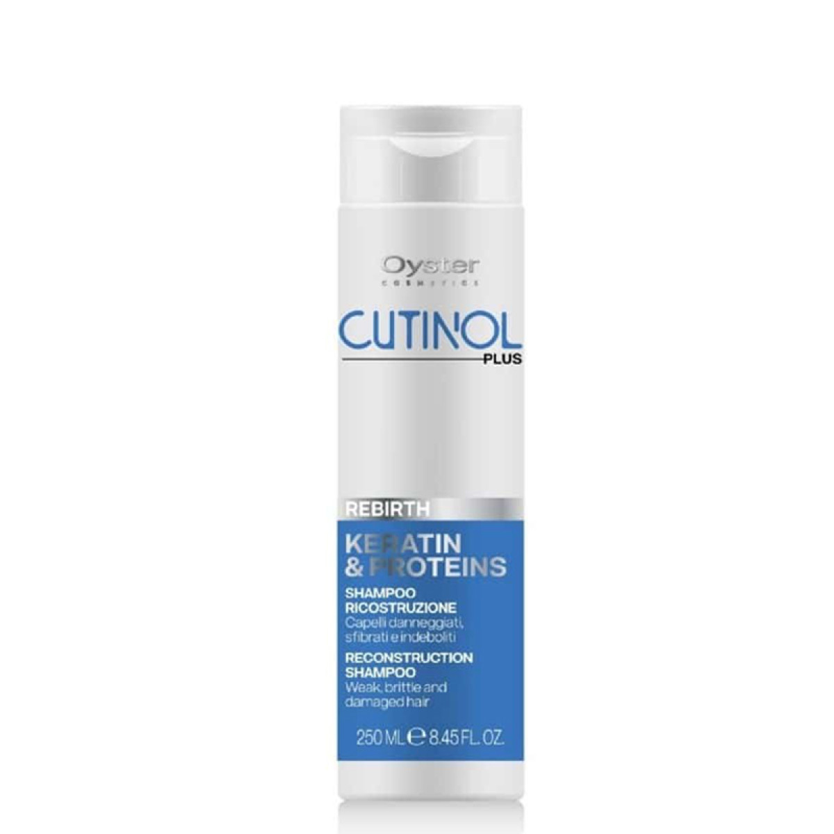 Реструктуриращ шампоан с кератин за суха и увредена коса Oyster Cutinol Plus Rebirth Shampoo 250ml