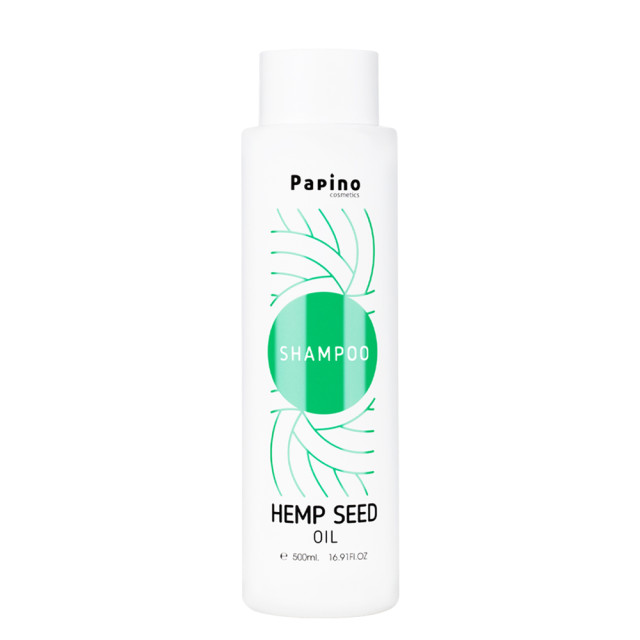 Шампоан с масло от конопено семе за суха и увредена коса Papino Cosmetics Hemp Shampoo 500ml