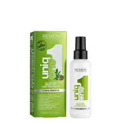 Мултифункционален подхранващ спрей 10 в 1 с освежаващ аромат на зелен чай  REVLON PROFESSIONAL Uniq ONE Hair Treatment Green Tea 150ml