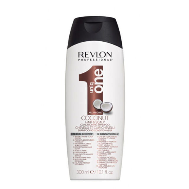 Подхранващ шампоан 10 в 1 с аромат на кокос REVLON PROFESSIONAL Uniq ONE Conditioning Shampoo Coconut 300ml