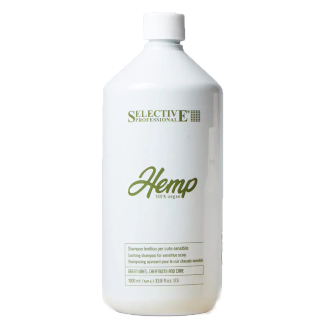 Успокояващ шампоан за чувствителен скалп Selective Professional Hemp Lenitive Shampoo 1000ml