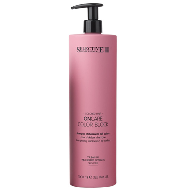 Подхранващ шампоан за запазване цвета на боядисаната коса Selective ON Care Color Block Shampoo 1000ml 
