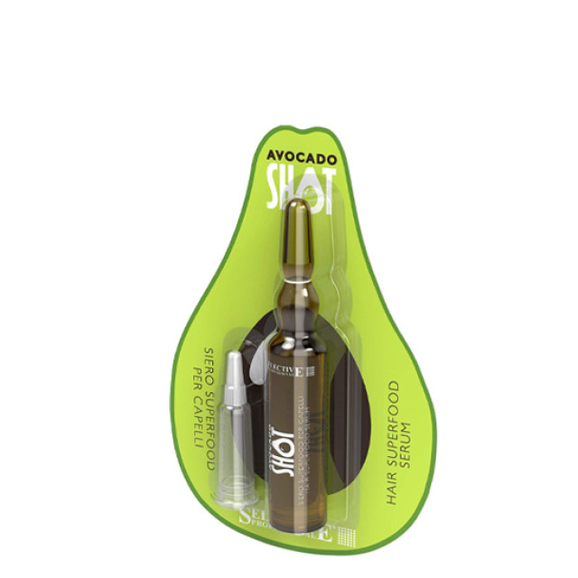 Хидратиращ защитен серум с авокадо, омега 3 и витамини Selective Professional  Avocado Shot Hair Superfood Serum 10ml