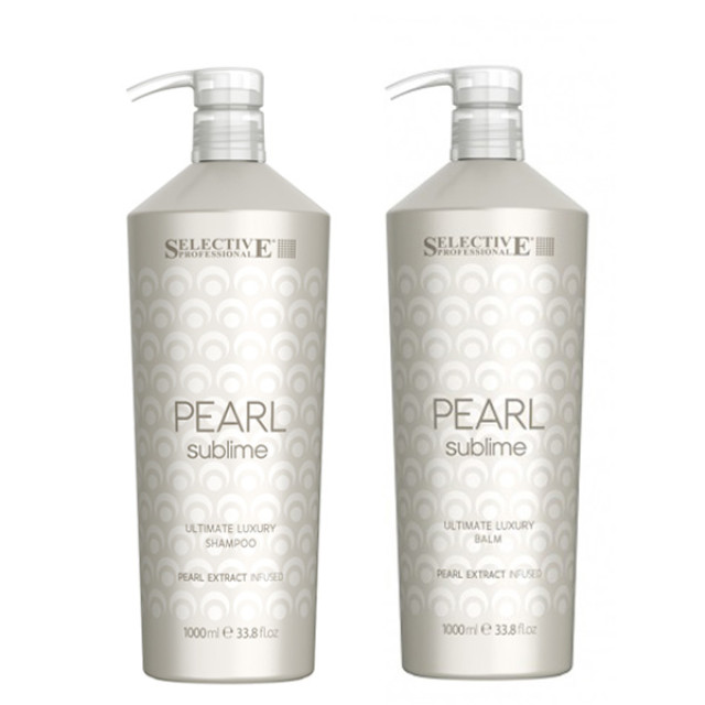 Комплект за луксозен блясък на руса коса Selective Professional Pearl Sublime Ultimate Luxury 2x1000ml