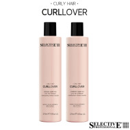 Подхранващ комплект шампоан и балсам за къдрава коса Selective CURLLOVER 2х275 мл